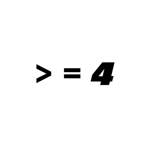 Dingbat Game #143 » > = 4 » LEVEL 30