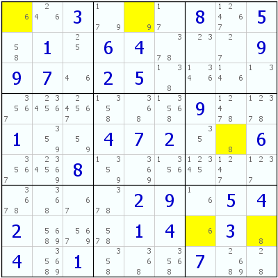 Sudoku - Naked Single Candidates