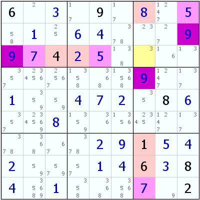 Sudoku - Naked Single Box