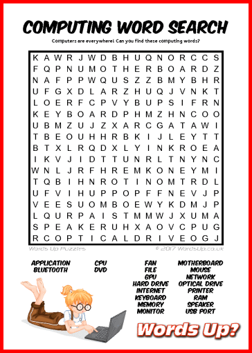 Computing Word Search - Free Printable PDF