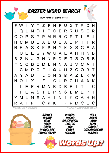 Easter Word Search - Free Printable PDF