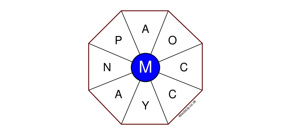 Word Wheel Puzzle #188