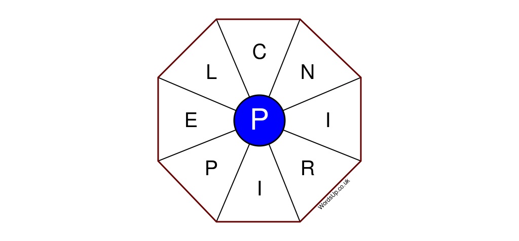 Word Wheel Puzzle #345