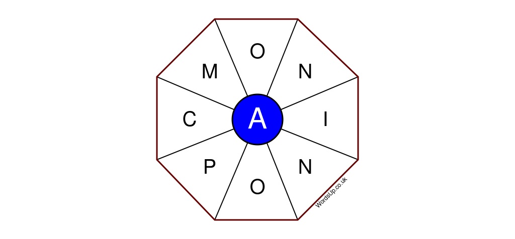 Word Wheel Puzzle #376