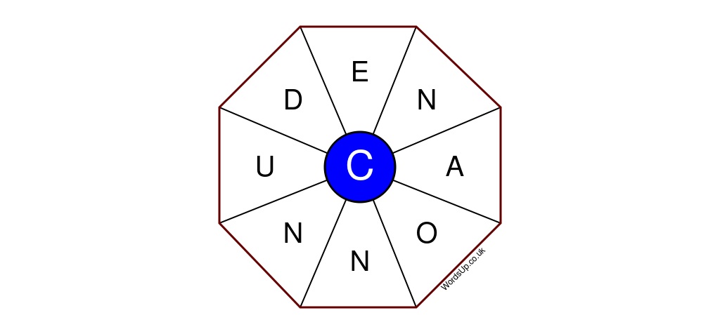 Word Wheel Puzzle #418