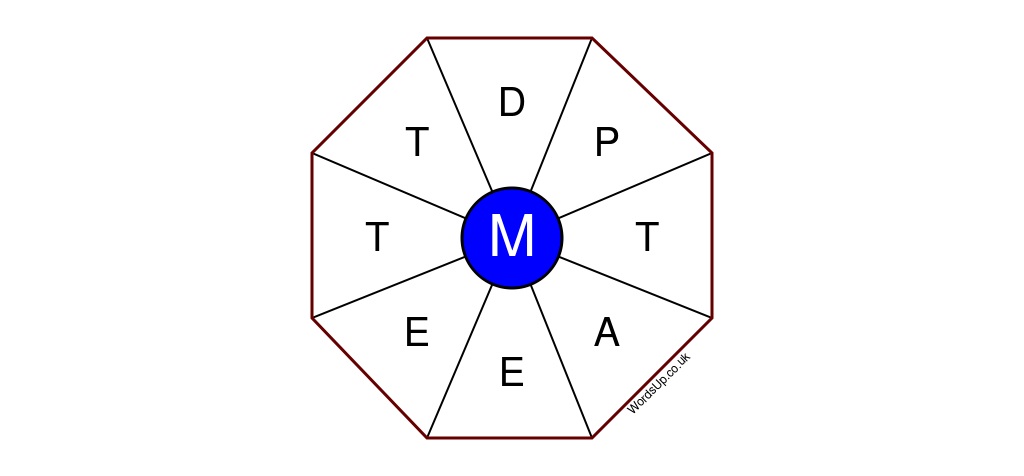 Word Wheel Puzzle #460